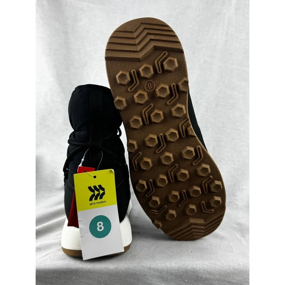 All‎ in Motion Mens Black Puffer Snow Boots Water Repellent Winter Shoes Size 8